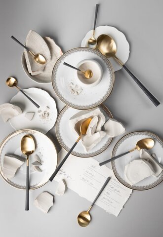 Набор столовых приборов на 6 персон 24 предмета Belo Inox Neo Grey Gold