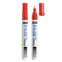 Маркер-краска перманентный Gixin, 14 мм, масляный, 12 шт, красный