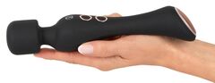 Черный вибромассажер с подогревом Cupa Warming Wand - 22,6 см. - 