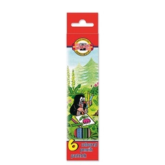 Карандаши цветные KOH-I-NOOR MOLE 3651, 6цв, картон.упак. с подвесом