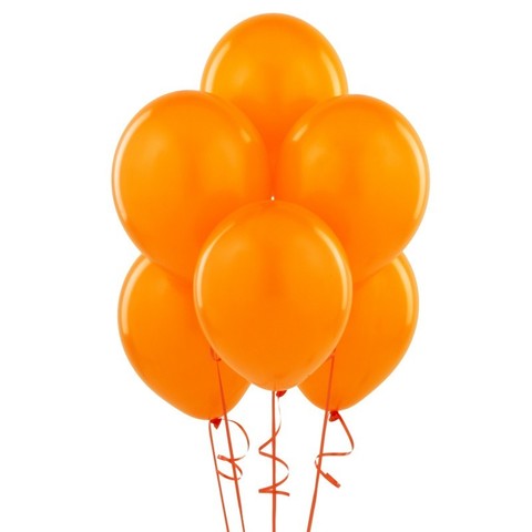 Воздушные шары с гелием оранжевые