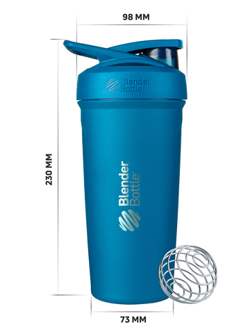 Картинка шейкер Blender Bottle Strada Stainless 709мл Blue - 7