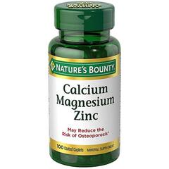 Кальций магний цинк с витамином Д3, Calcium Magnesium Zinc, Nature's Bounty, 100 капсул