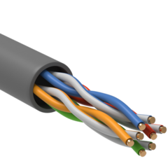 Кабель в. п. F/UTP кат. 5E 4 пары PVC 1м сер. GENERICA BC1-C5E04-311-305-G