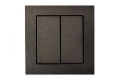 Выключатель Двухклавишный Импульсный Антрацит LIREGUS EPSILON