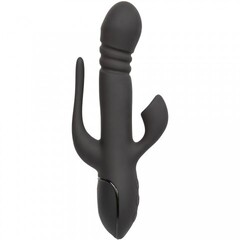 Вибромассажер тройной CalExotics III Triple Euphoria с режимом всасывания и анальной стимуляцией, 14 см x 3.75 см