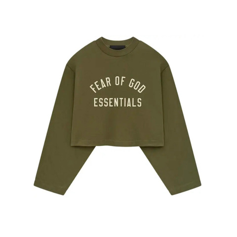 Лонгсливы Crop Long-sleeve T-shirt in Tri-blend Jersey