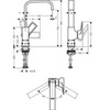 Смеситель для раковины с высоким изливом и с донным клапаном Hansgrohe Metropol 74511000