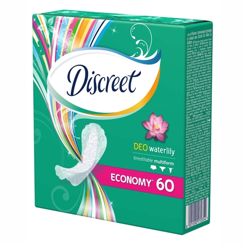 Прокладки ежедн DISCREET Deo Water Lily Trio 60 шт