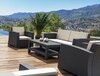 Комплект пластиковой плетеной мебели Monaco Lounge Set, антрацит