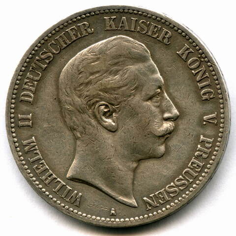 5 марок 1903 год (A) Германия-Пруссия VF-XF