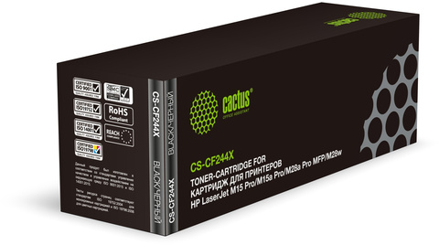 Картридж лазерный Cactus CS-CF244X CF244X черный (2000стр.) для HP LJ M15 Pro, M15a Pro, M28a Pro MFP/M28w Pro MFP