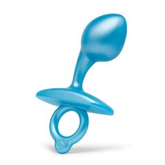 Голубая анальная пробка для массажа простаты Bulb Silicone Prostate Plug - 10,7 см. - 