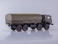 KAMAZ-6350 Mustang 8x8 flatbed truck khaki 1:43 PAO KAMAZ