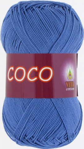 Пряжа Vita Coco 3879 темно-голубой