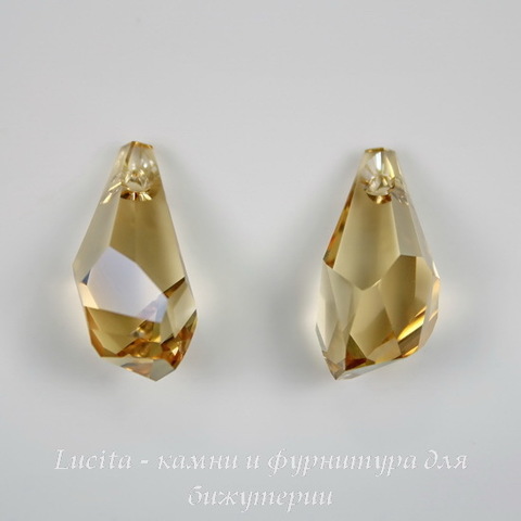 6015 Подвеска Сваровски Polygon Drop Crystal Golden Shadow (21 мм)