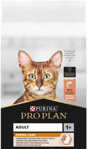 ProPlan Derma Care (Elegant) Adult для взрослых кошек с чувствительной кожей, с лососем 10 кг