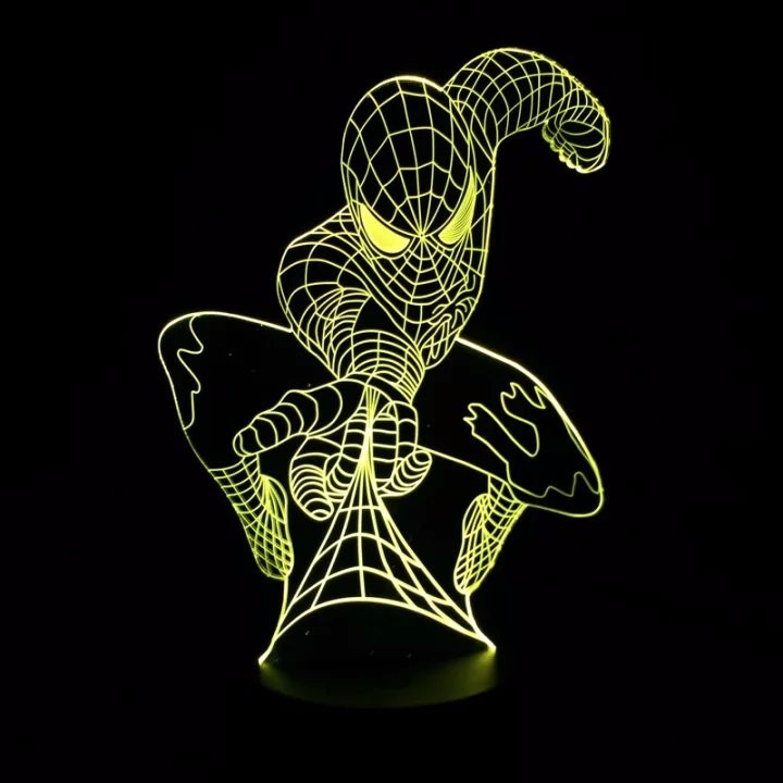 3D светильник Человек паук — 3D light Spider Man