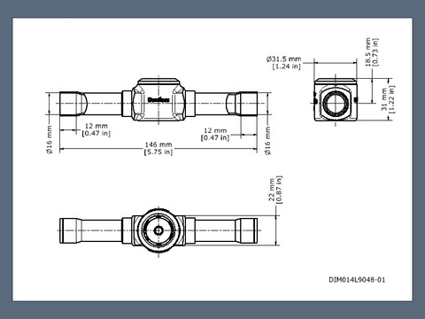 Danfoss 014L0184 SGP 16s N Стекло смотровое 5/8