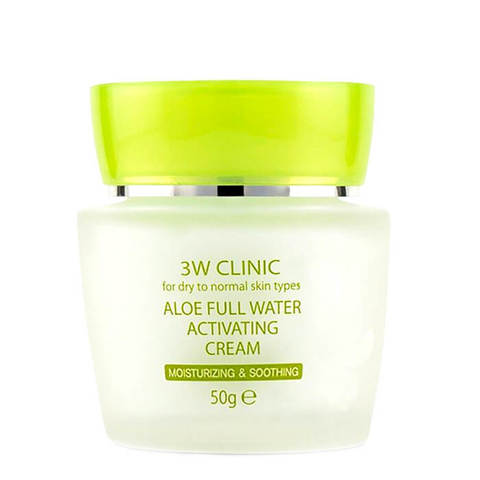 3W CLINIC Aloe Full Water Activating Cream Увлажняющий крем с алоэ