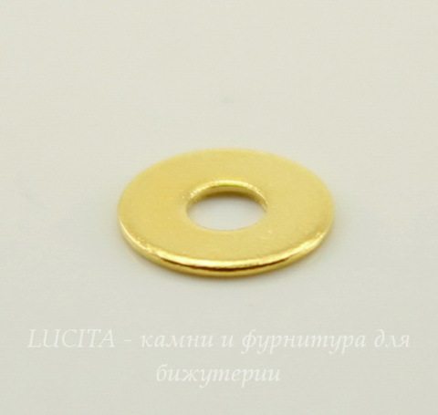 Микро-шайба TierraCast 6 мм (цвет-золото), 5 штук