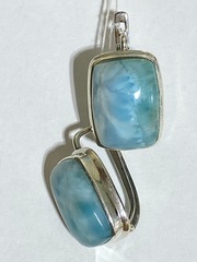 Ларимар П(серьги из серебра)