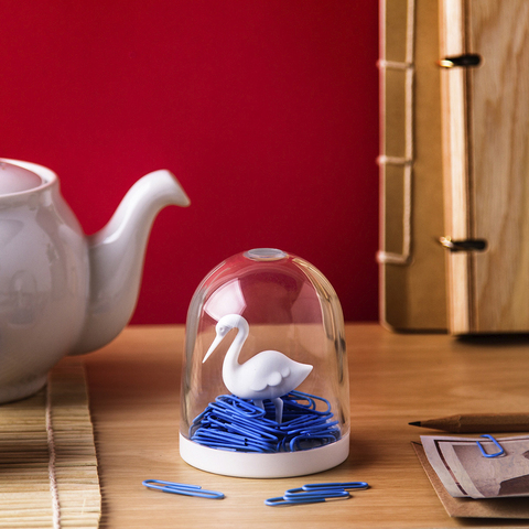 Держатель для скрепок Qualy Swan in the pond