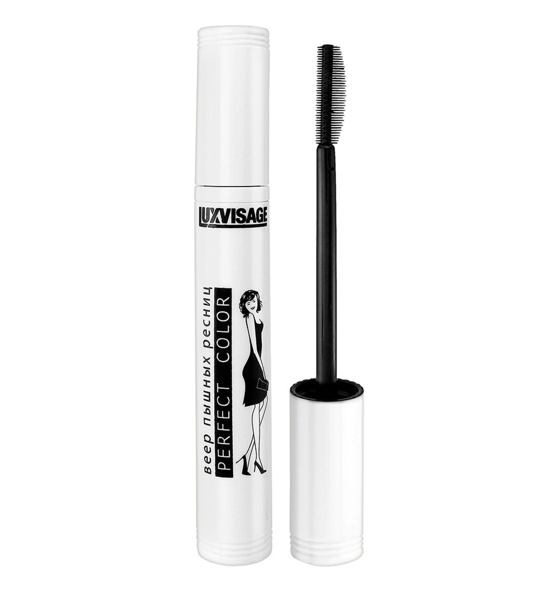 LuxVisage Тушь Perfect Color ВЕЕР ПЫШНЫХ РЕСНИЦ черная 9г