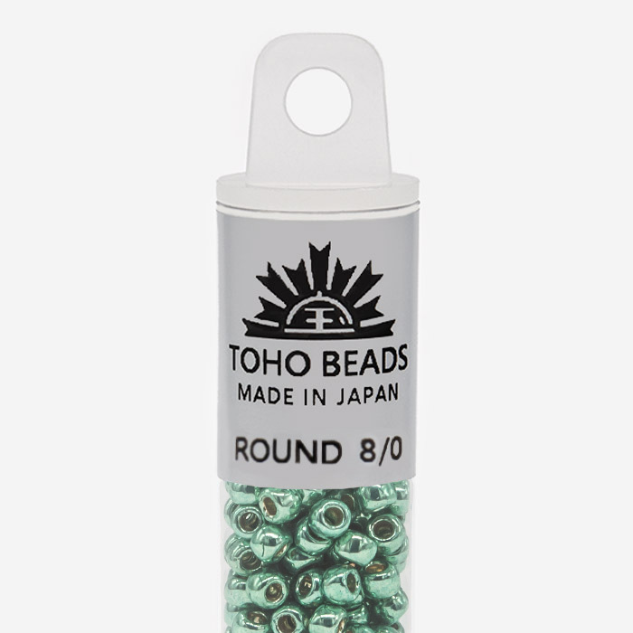 Японский бисер TOHO Round 8/0 (№PF561), непрозрачный глянцевый с металлическим блеском