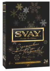 Чай Svay Black Variety «Счастливого Нового года и Рождества!» подарочный в пирамидках (24 пирамидки по 2,5 гр.)