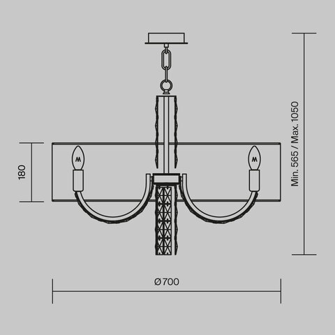 Подвесная люстра Maytoni Talento DIA008PL-06CH