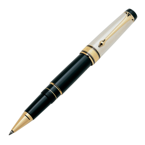 Ручка-роллер Aurora Optima Barley Solid Silver, в подарочной коробке