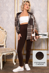 Лосины в рубчик утепленные (шоколад) Б14808-7М LT Collection