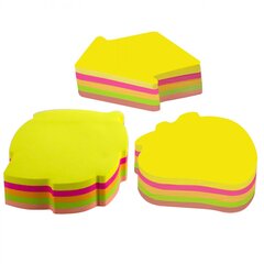 
          Блок для записей с клеевым краем, Alingar, 5 цв. 200л., в пленке т/у, "Ассорти фигурки"