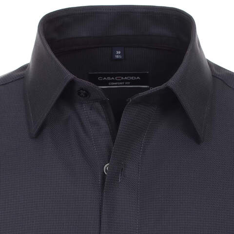 Сорочка мужская Casamoda Comfort Fit 334025200-800 из фактурной ткани чёрная