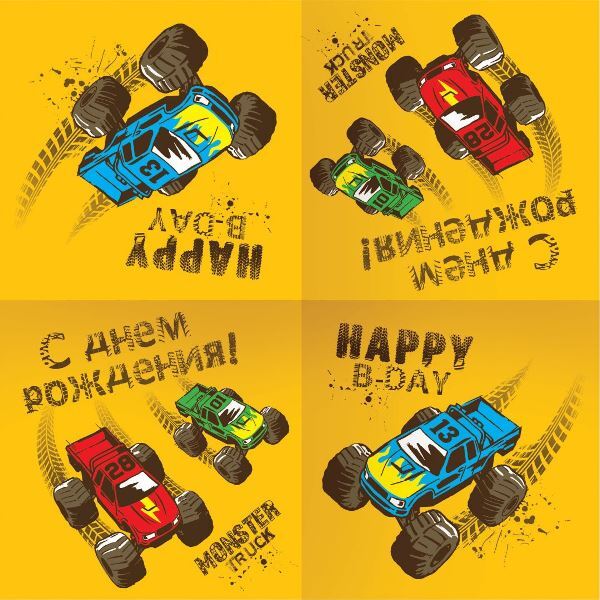 Салфетки Тачки Монстры Трак, 33*33 см, 12 шт.