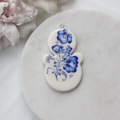 Подвеска Неваляшка, гжель, 50*32 мм, S014