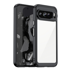 Прозрачный чехол с усиленными рамками черного цвета для Google Pixel 9 Pro XL, увеличенные защитные свойства