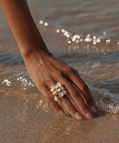 Перстень Осколки витражей White