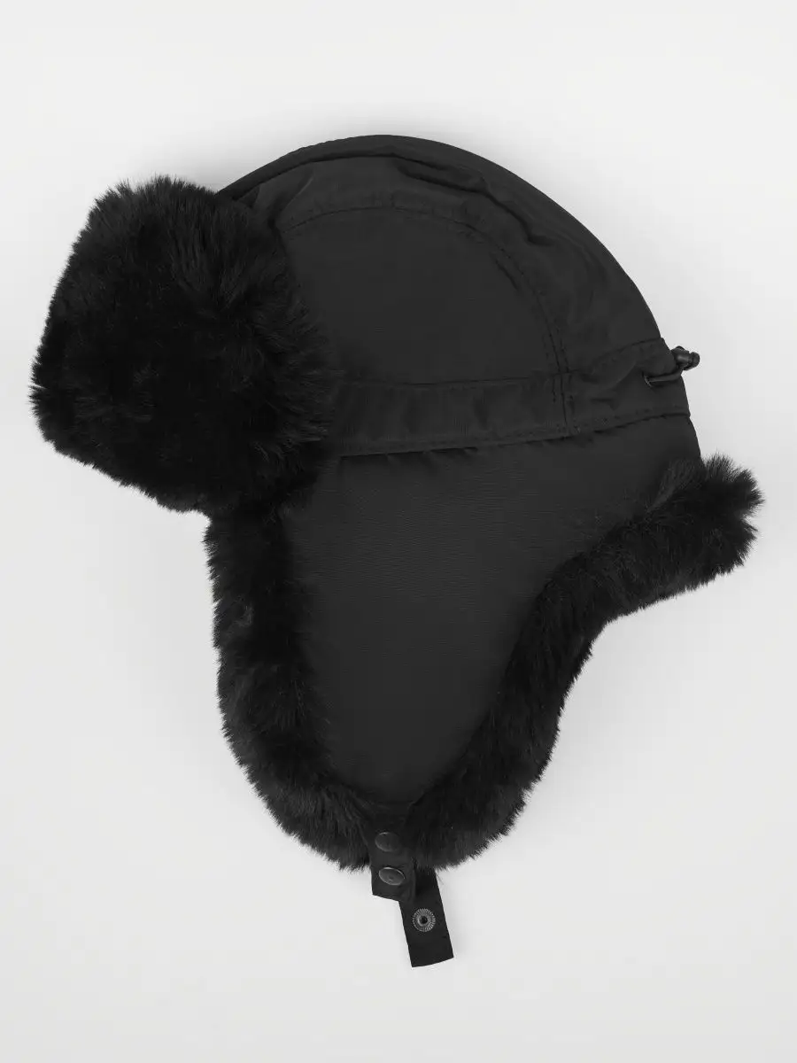 Шапка ушанка меховая теплая с флисом