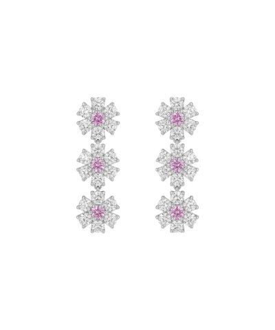 СЕРЬГИ ТРОЙНЫЕ ВЕСНА / РОЗОВЫЕ