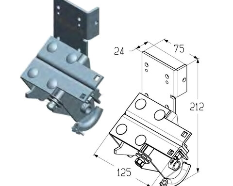 ALUTECH Кронштейн нижний, RBI446L