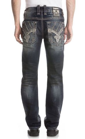 Rock Revival | Джинсы мужские VALKO J200 STRAIGHT RP2257J200 сзади