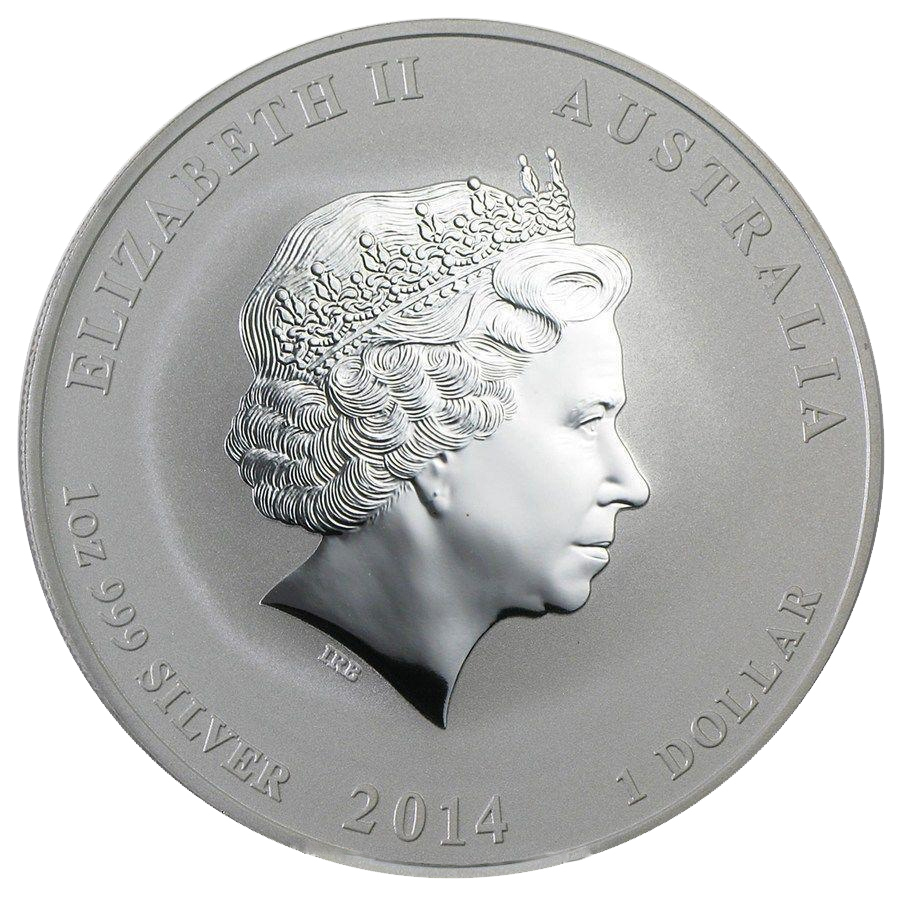 1 Доллар Австралии 2014 Аверс. 2014 год серебро