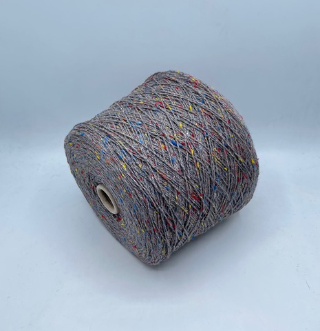 G&G Filati (пр.Италия),art-Tweedwool 400/100гр,70%Меринос 30%Шелк , цвет-Серый твид. арт.32077
