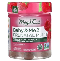 Mega food, Baby & me, мульти витаминный комплекс для беременных, со вкусом красной малины, 60 жевательных таблеток