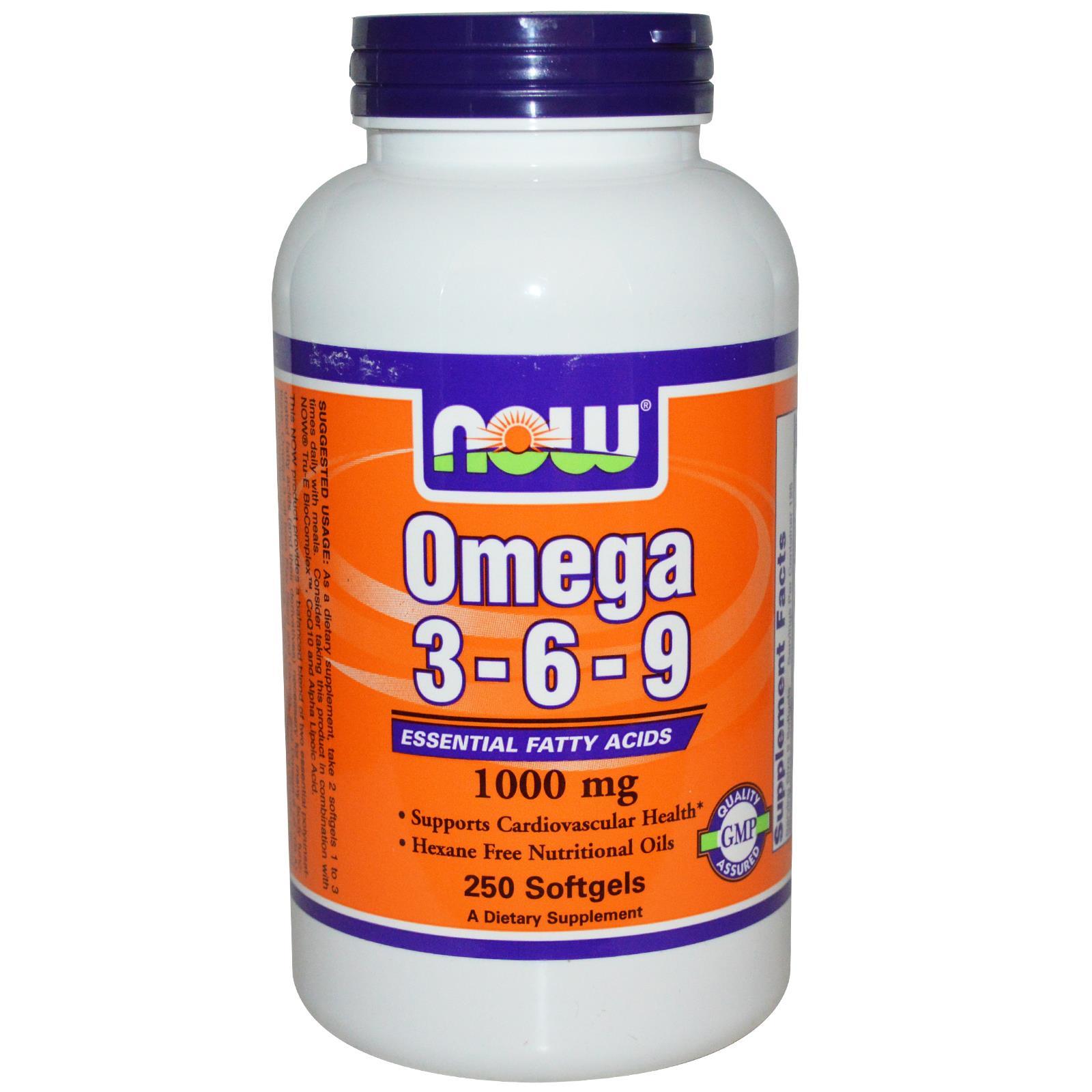 Омега NOW Omega 3-6-9 1000 mg 250 шт.