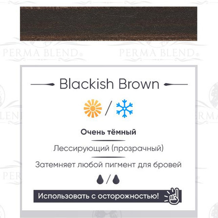 "BLACKISH BROWN" пигмент для бровей  и глаз Permablend