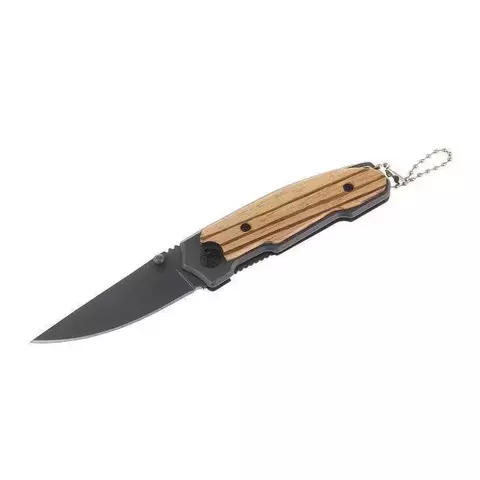 Нож складной с фиксатором рукоять зебрано 1142831