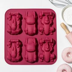 Форма силиконовая «Гонки», 29,5х27 см, 6 ячеек (11,5х6,5 см)